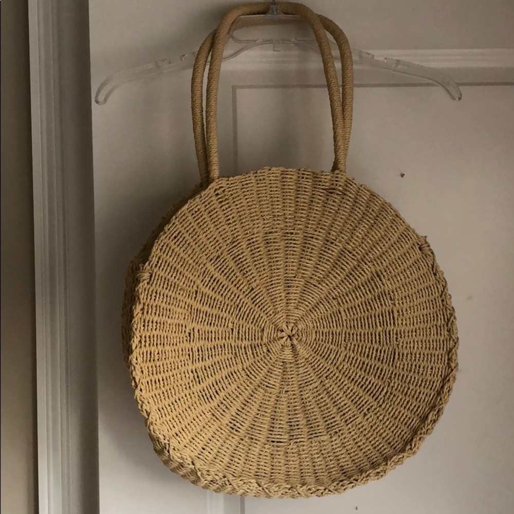 Urban outfitters wicker beach bag
